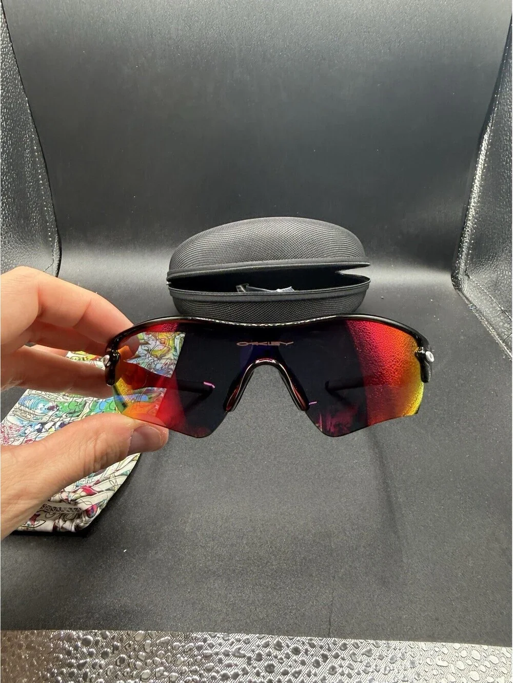 Oakley Radar Path Polished Black/Ruby Iridium Lenses